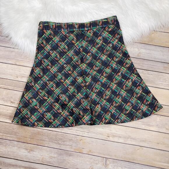 🆕 Zara Women's Blue Multi Tweed‎ Spring/Summer Skirt Size Medium - Picture 3 of 5